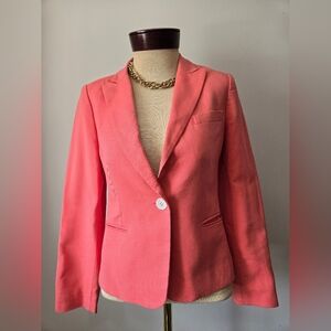 JUDITH AND CHARLES Peachy Pink Blazer Wirh White Buttons. Size 2